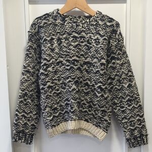 Isabel Marant H&M Collab Black and White Detailed Knit Sweater Size Small